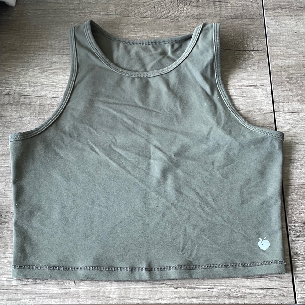 Green Workout Tank/Crop Top